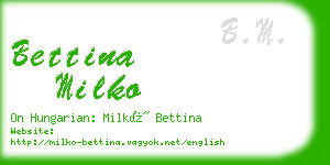 bettina milko business card